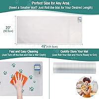 Vista 5 de SEERWAY Alfombrilla de choque para mascotas de 2 piezas con probador para perros y gatos Mantener fuera del sofá, cama, encimera de cocina, 3 modos