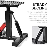 Vista 4 de Soporte de elevación para motocicleta, elevador, altura ajustable, accesorios para bici de cross