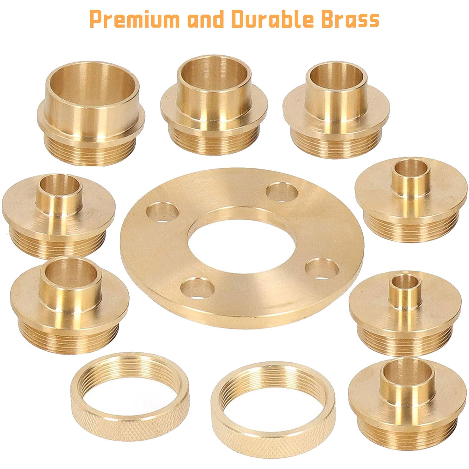 Kit 11 Pezzi Guide Boccole Per Fresatrice - Ottone, Dadi Bloccaggio, Per Fresatrici Porter-Cable - Foto 7