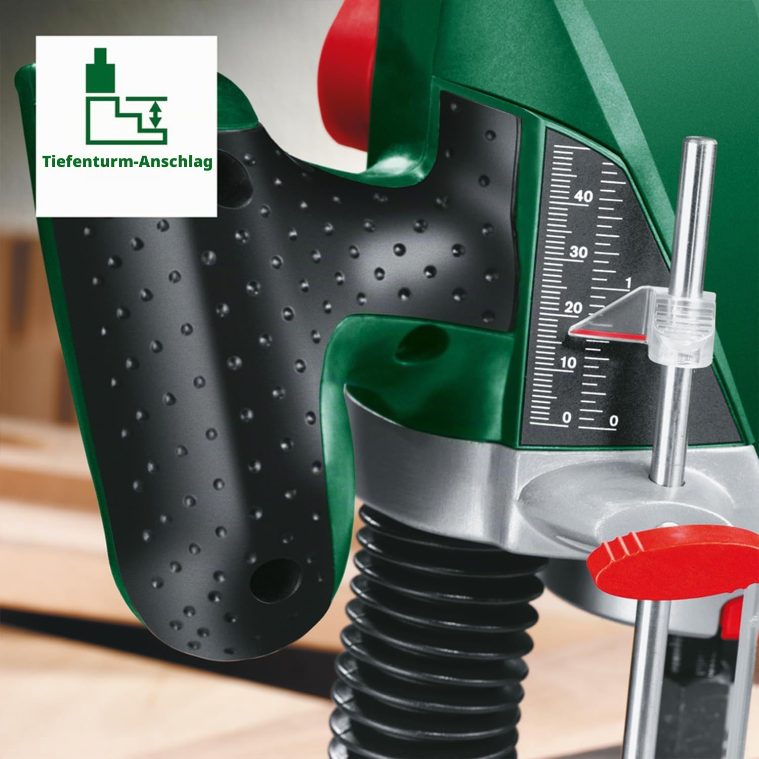 Bosch Oberfräse POF 1200 AE (1200 Watt, inkl. Zubehör für präzise Holzbearbeitung, für unterschiedliche Holzarten)