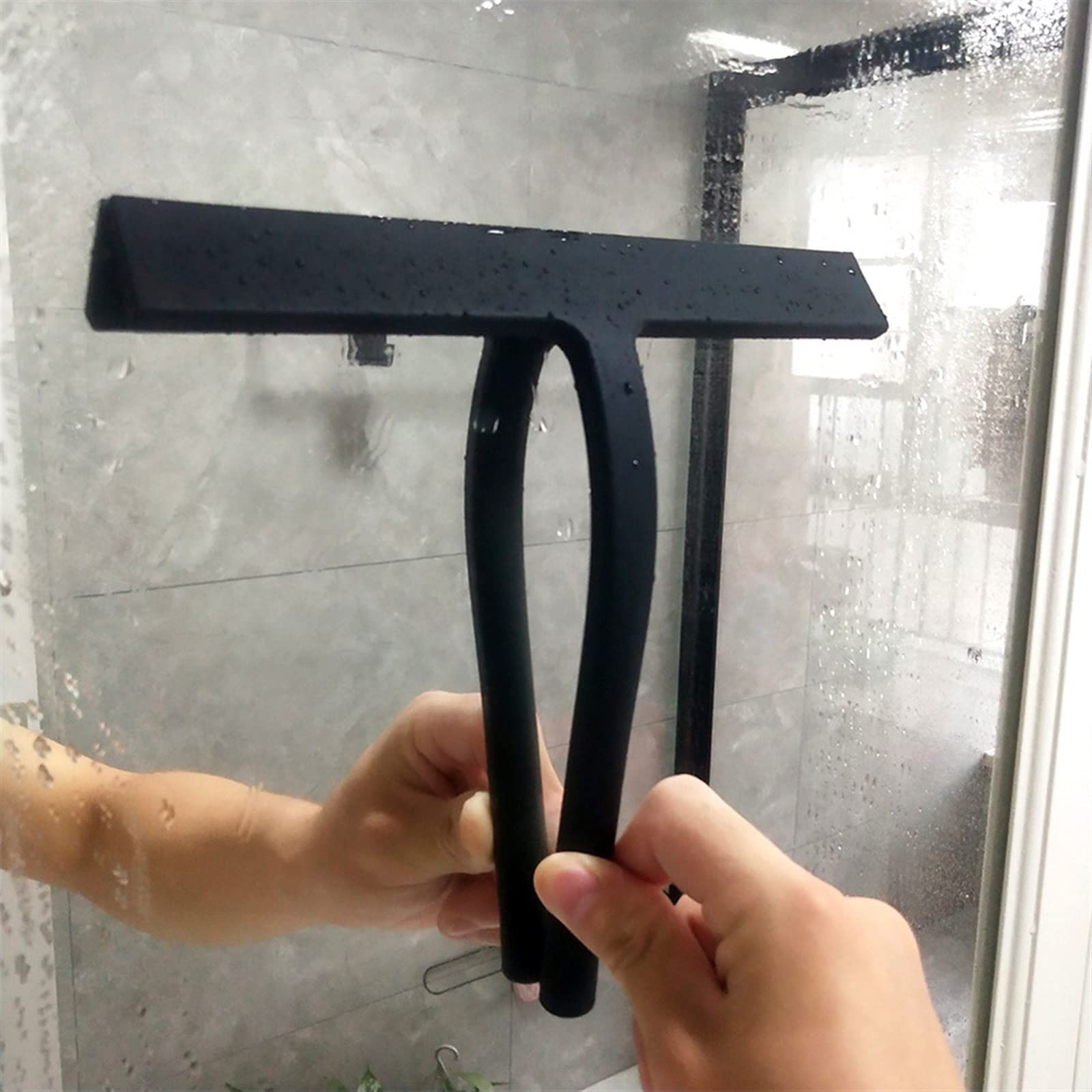 Rasquetas para Ducha, Escobilla de Silicona con Gancho for Ducha, Ventana Vidrio, Espejo y azulejo baño, Talla S L(S)