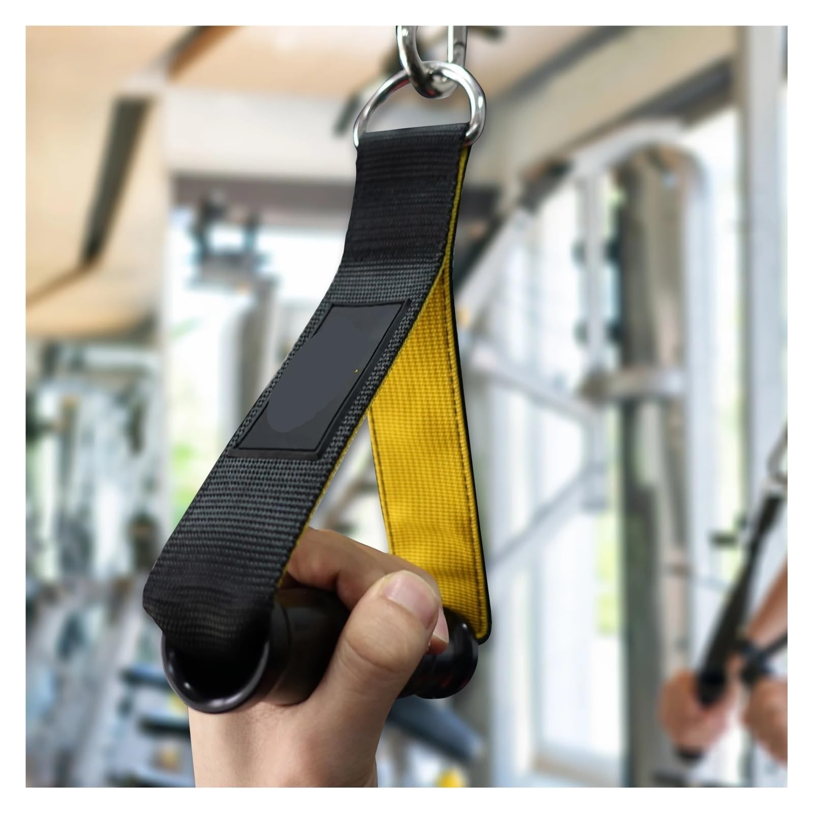 Maniglie per bande di resistenza Maniglie da palestra in metallo for attacco a macchina for cavi, fasce di resistenza, doppia cinghia, impugnatura antiscivolo, attrezzatura for il fitness(Purple red s