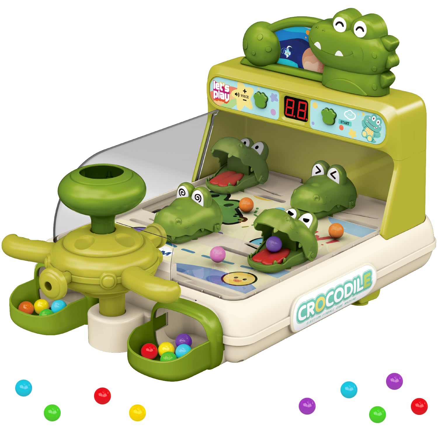 Hitish Pinball Machine for Kid, Toddler Dinosaur Board Games, Educational Interactive Electronic Toys Birthday Gift for Boy and Girl Ages 3+