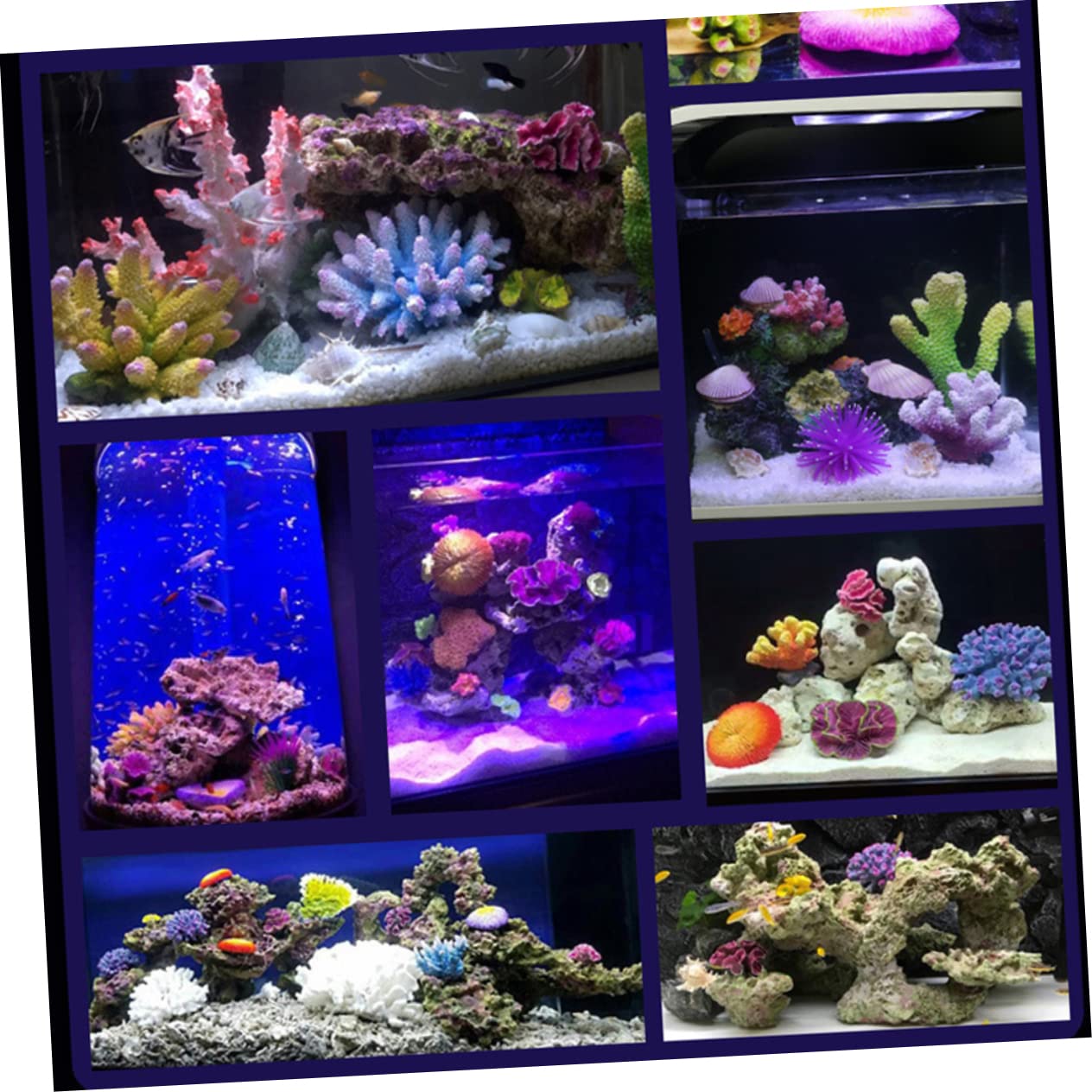 Happyyami Decoración De De Coral Artificial para Peceras Acuáticas Paisaje Subacuático para Coral Fake Rock