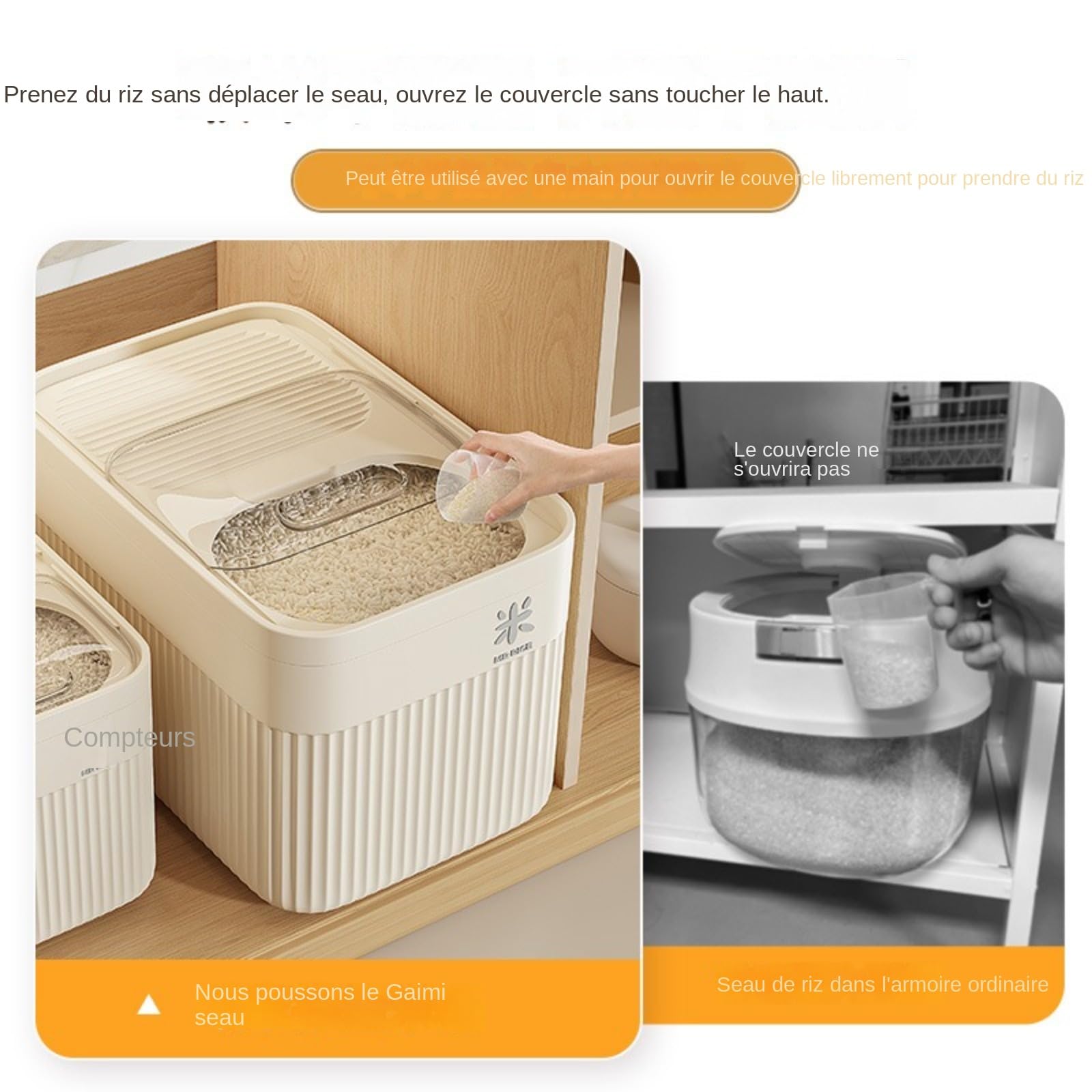 Boite Pour Animaux En Plastique,Capacité 8Kg, Rangement HerméTique Anti-Odeurs, Conteneur Croquettes Chien Et Chats,Pour Aliments, Nourriture Animaux De Compagnie,31X22.3X21CM