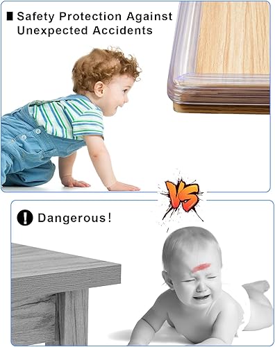 Miniatura 6 de Protectores de esquina suaves de silicona para bebés, 32.8 pies (32.8 ft) con adhesivo fuerte precintado, protectores de bordes para esquinas