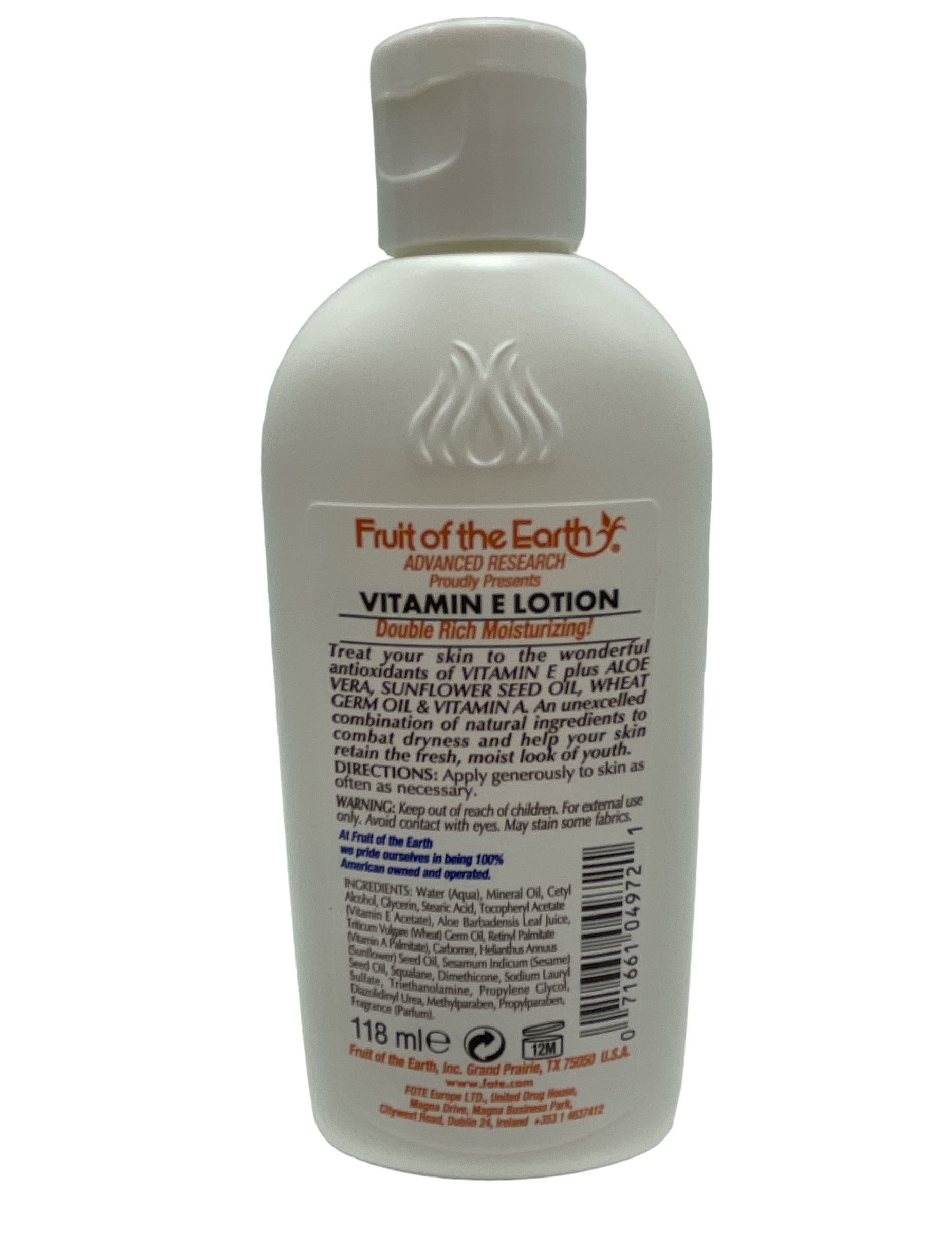 Fruit of the Earth Gentle Healing Vitamin E Skin Care Lotion Travel Size  Bundle: (2) 4 oz Bottles & ThisNThat Trademark Tip Card : Amazon.sg: Beauty