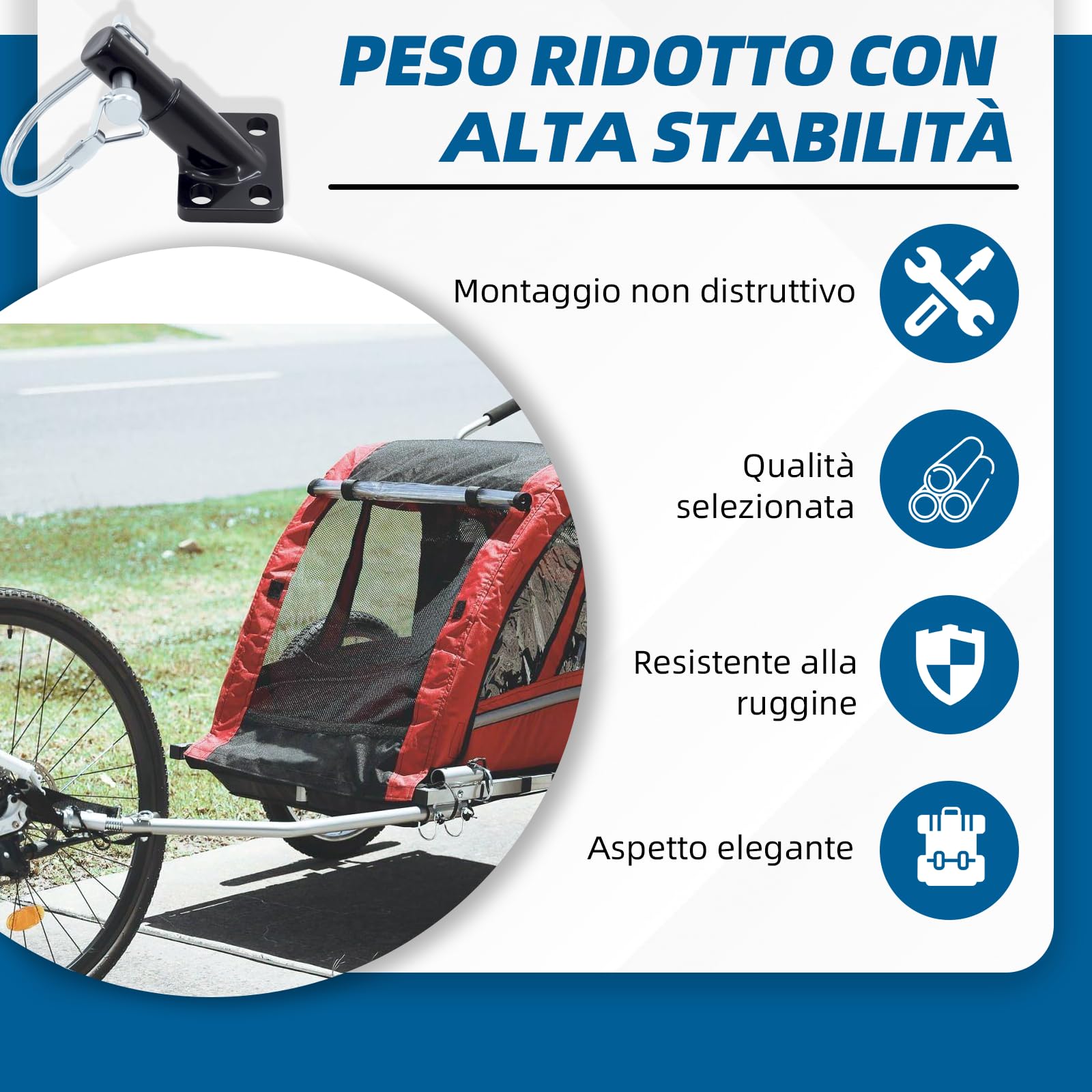 Thule Burley Croozer Adattatore Universale Coppia per Rimorchio Bici 17 mm