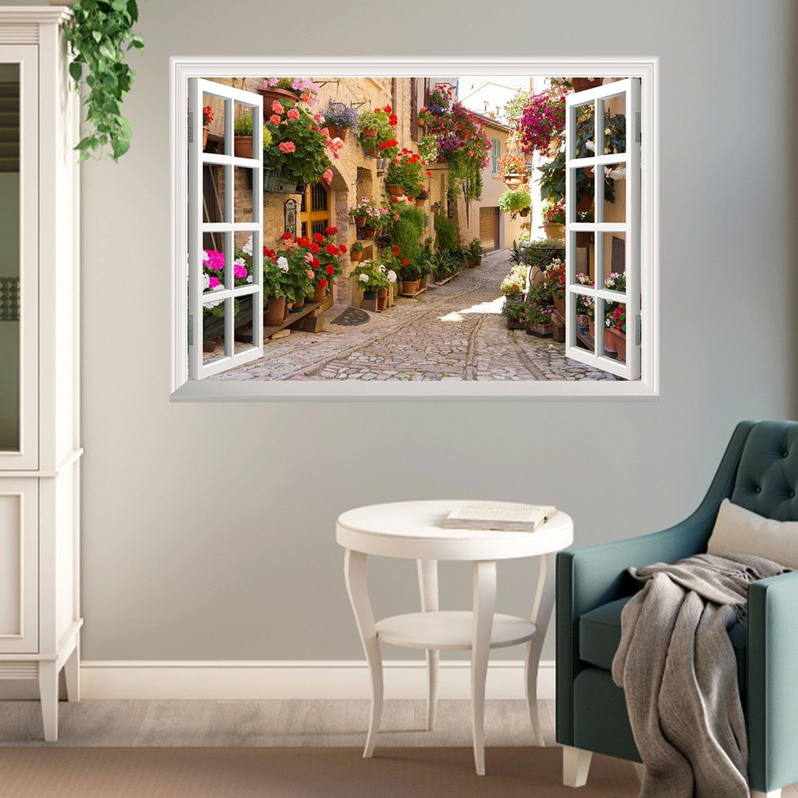 Autocollants Muraux Imperméables 3D Pour Fausses Fenêtres