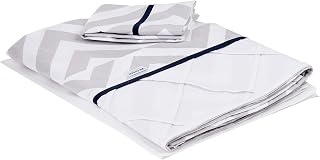Lencol Berco 3 pcs Percal 180 fios Estampado Brooklyn Chevron Cinza/marinho, Biramar Baby, Marinho