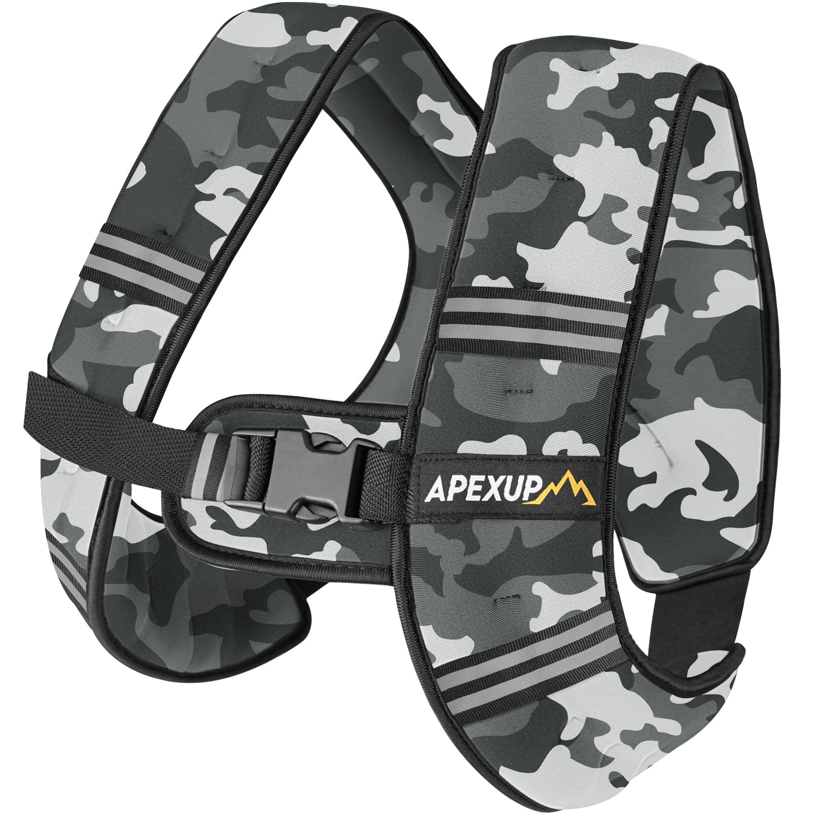 APEXUP - Weighted Vest for Men, 5lb/10lb/15lb/20lb/25lb/30lb with Reflective Stripe, Weighted Vest for Women, Workout Equipment for Men
