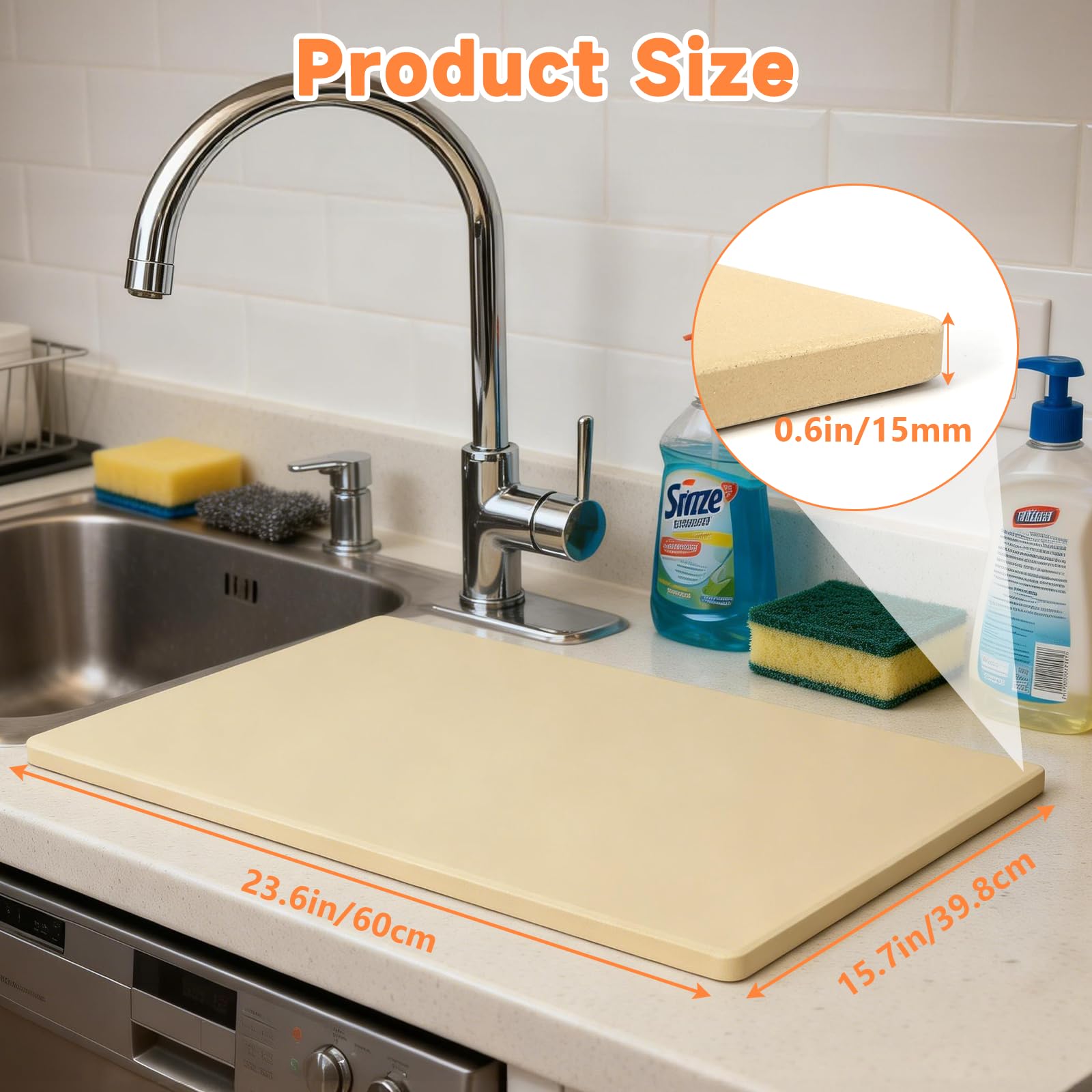 Extra großer Pizzastein, rechteckiger Pizzastein für Backofen, Grill, Grill, robuster Cordierit-Backstein für Pizza, Brot, 60 x 40 cm