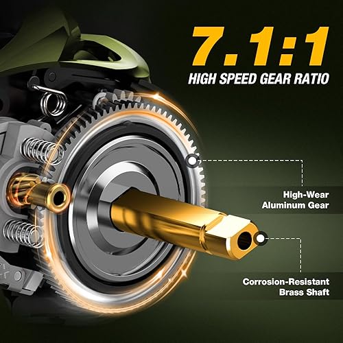 Miniatura 4 de Ghosthorn Fishing Rod and Reel Combo Dual Tip Fishing Pole Baitcasting Combo Ultra Light 2-Piece Rod with Natural Cork Handle for Freshwater