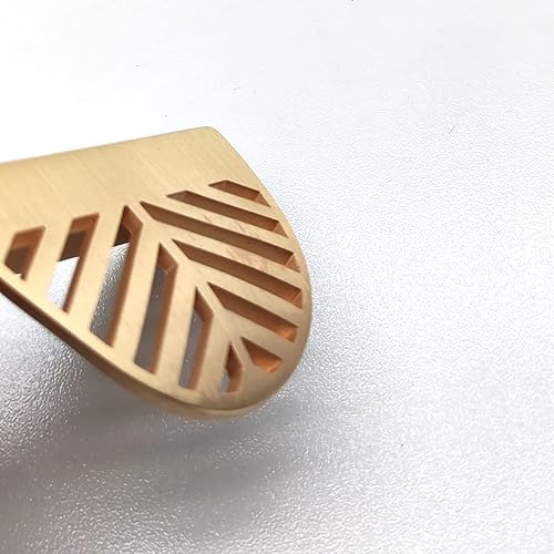 Miniatura 6 de Susenya Manijas de gabinete de barra, tiradores de dedos, tirador de puerta de hoja, aleación de zinc con tornillos, manijas doradas para gabinetes,