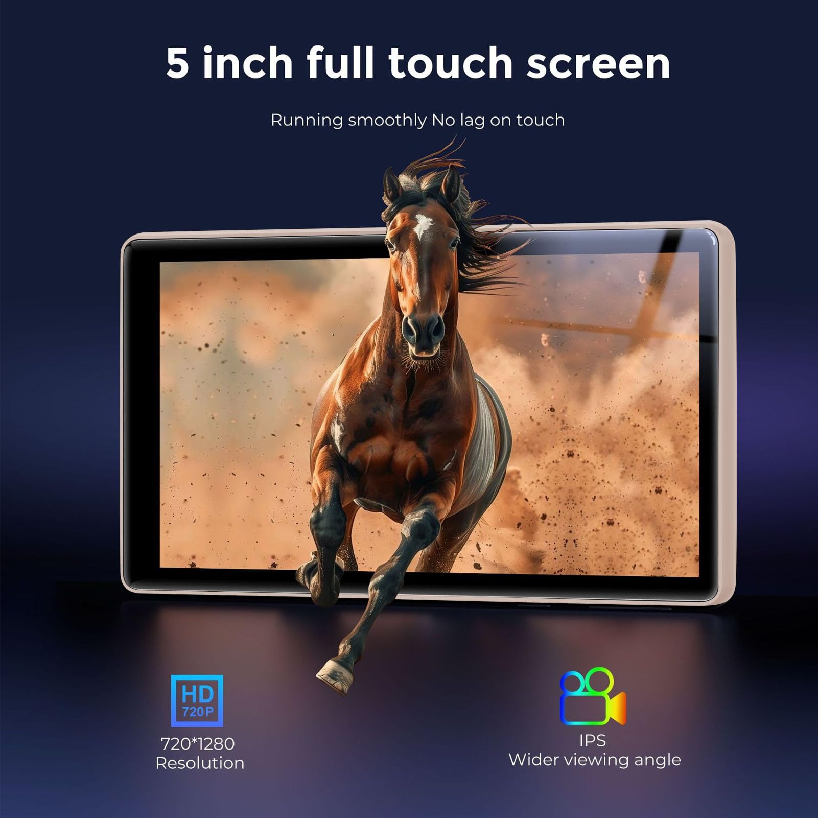 Fockety Reproductor MP3, Pantalla Táctil HD de 5 Pulgadas Android 11 Bluetooth 5.0 192 GB MP4 MP5 WiFi Reproductor de Música con Altavoz, MP4 para Niños Adultos (Gold)