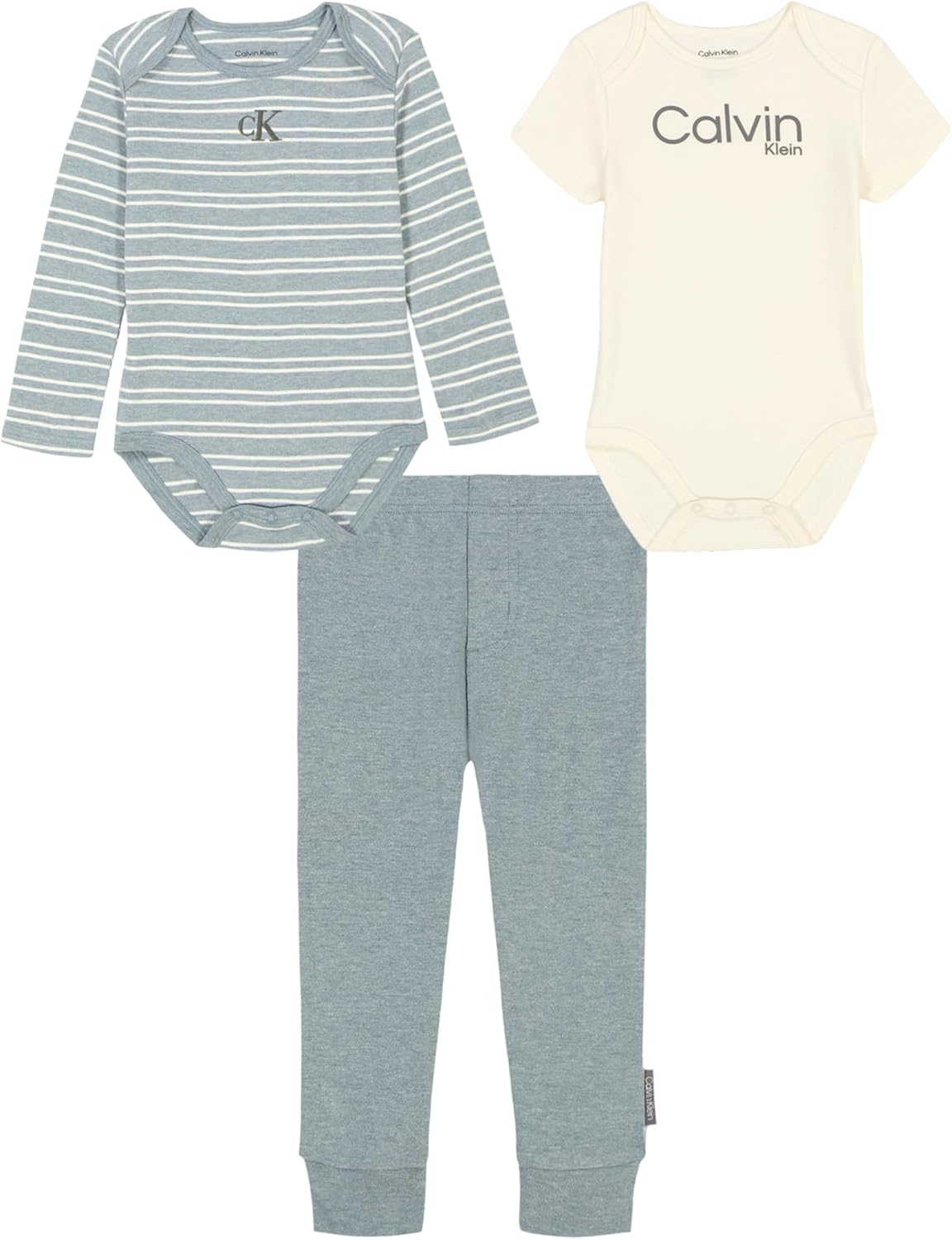 Calvin Klein baby-boys 2 Bodysuits and Pant Set