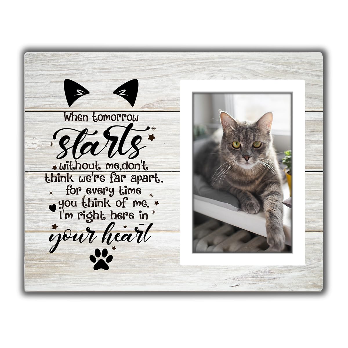 Cat Memorial Picture Frame, Pet Memory Picture Frame, Cat Frames For Pictures Memorial, Pet Cat Memorial Photo Frame 4x6, Cat Picture Frames For Cats That Passed, Passed Away Cat Memorial Gifts