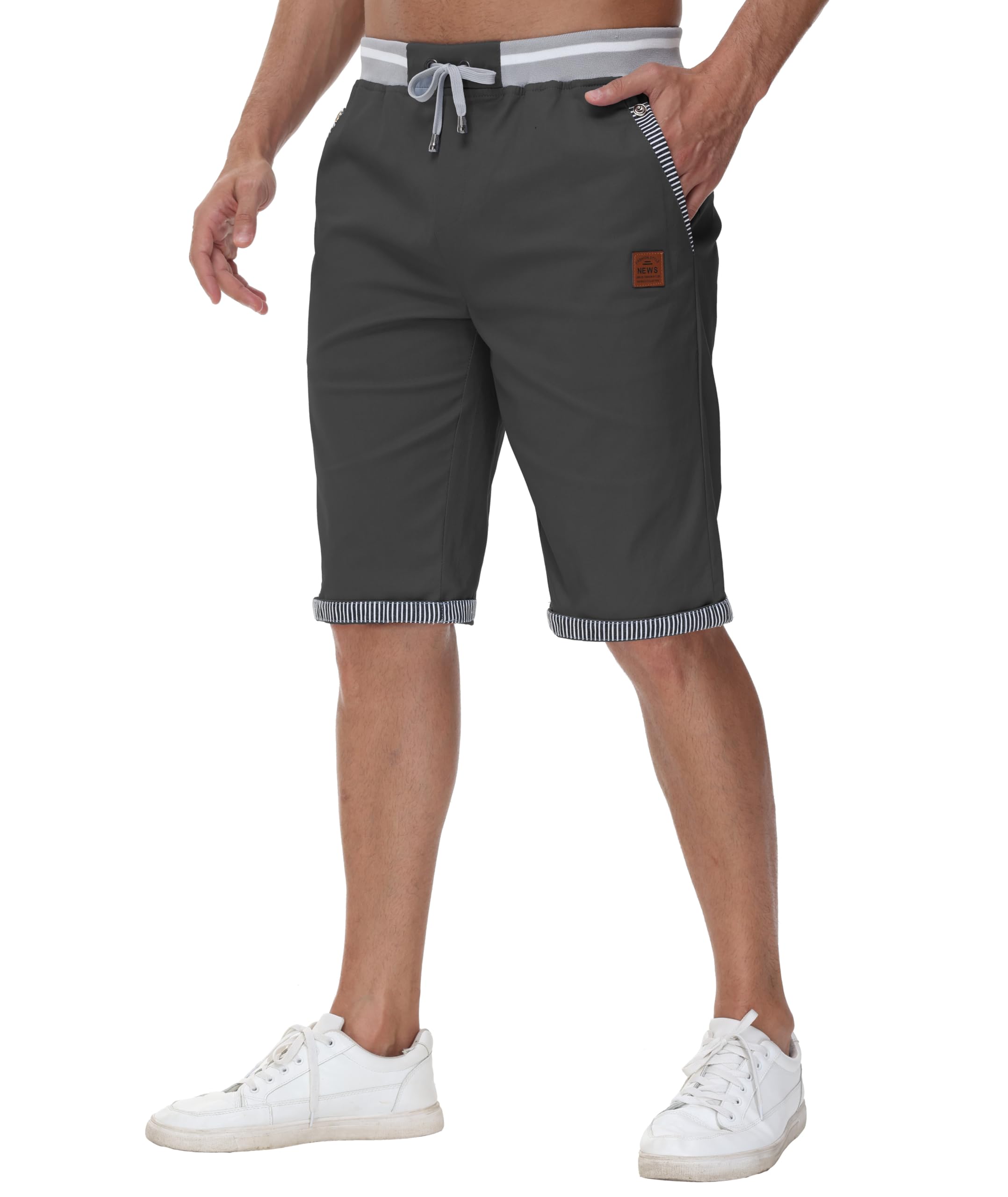 Djtnzdm Bermuda Cargo Estivi Pantaloncini Bermuda Uomo Cotone Lavoro Casual Sportivi Pantaloni Corti Golf Shorts Uomo