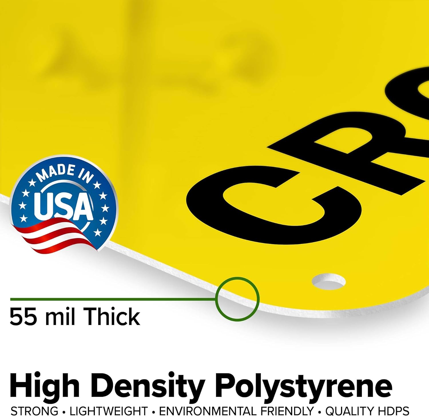 Caution Watch For Cross Traffic Sign, 18x24 Inches, 55 mil thick HDPS (high density polystyrene), Made in USA by My Sign Center