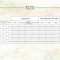 Vista 6 de TFJH E Traje de baño para niñas SPF UPF 50+ UV 3 piezas de protección contra erupciones trajes de baño trajes de baño