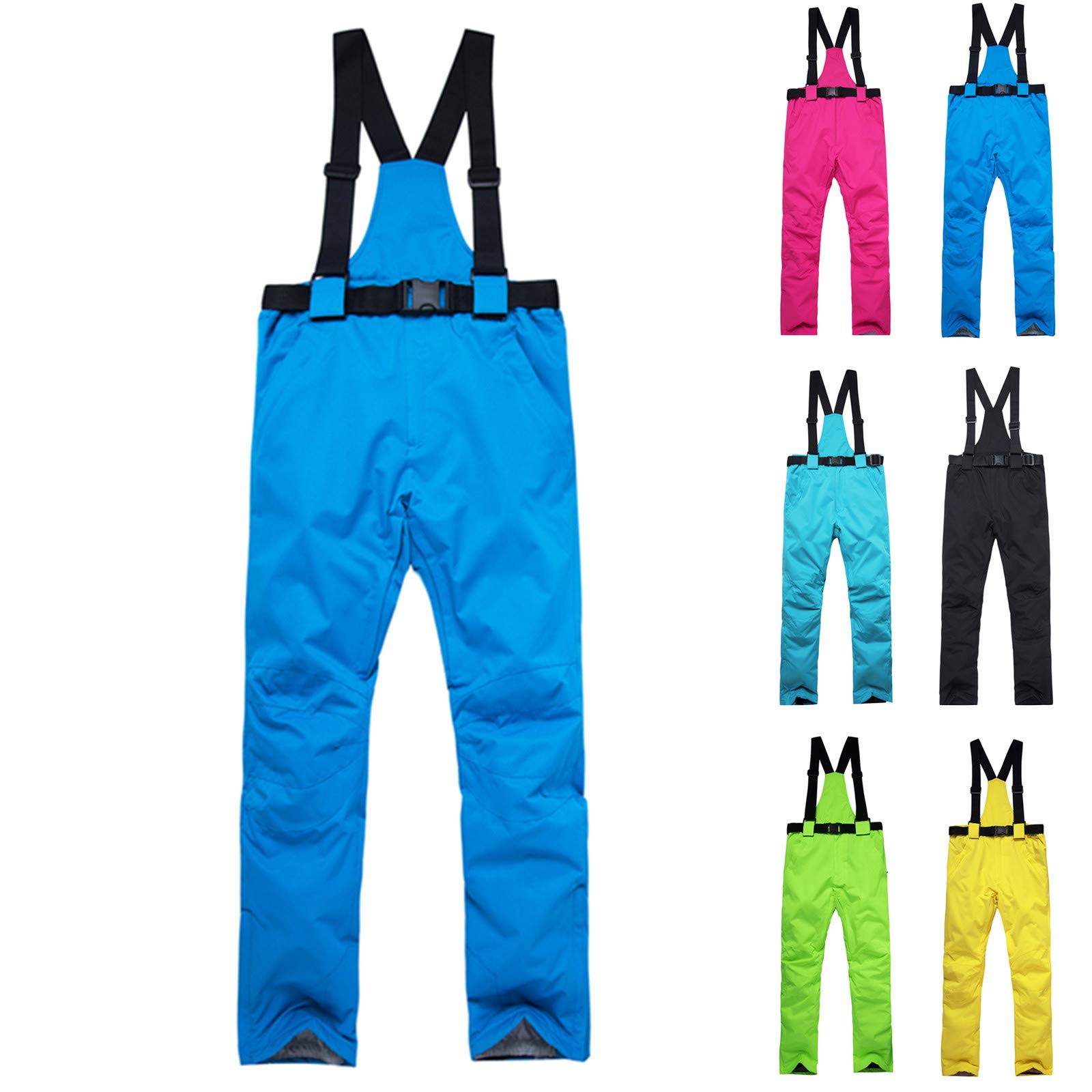 Salopette de neige pour homme - Pantalon de ski pour homme - Imperméable - Salopette de ski - Doublure chaude - Pantalon de snowboard - Avec bretelles réglables - Respirant - Doublure - Pantalon