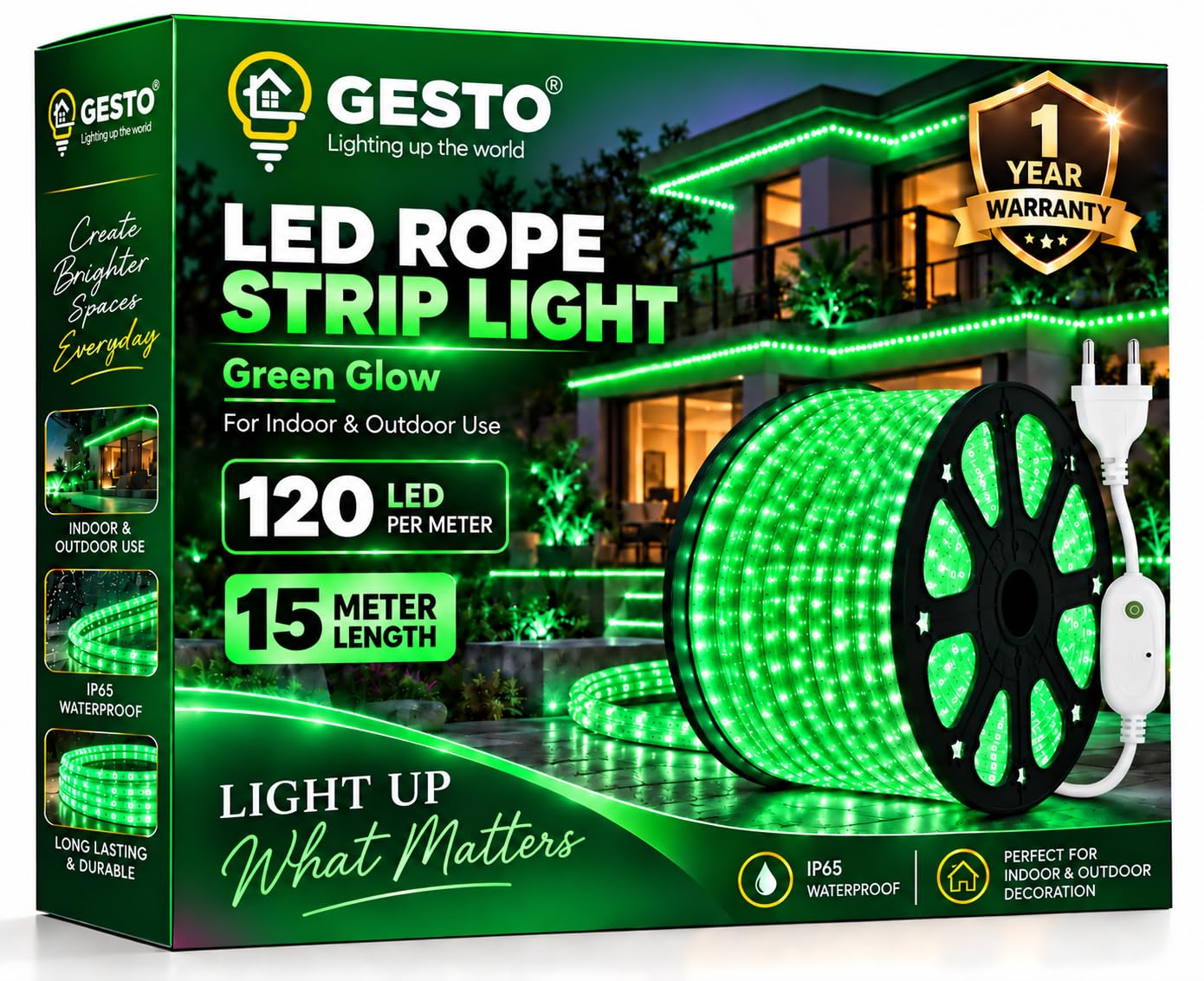 Gesto RGB LED Strip Lights - 15m Multicolor, 8 Modes -29