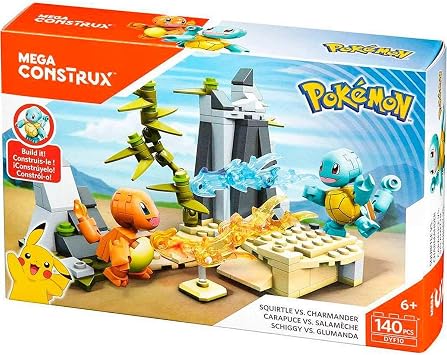 Mega Construx Pokemon Squirtle vs. Charmander