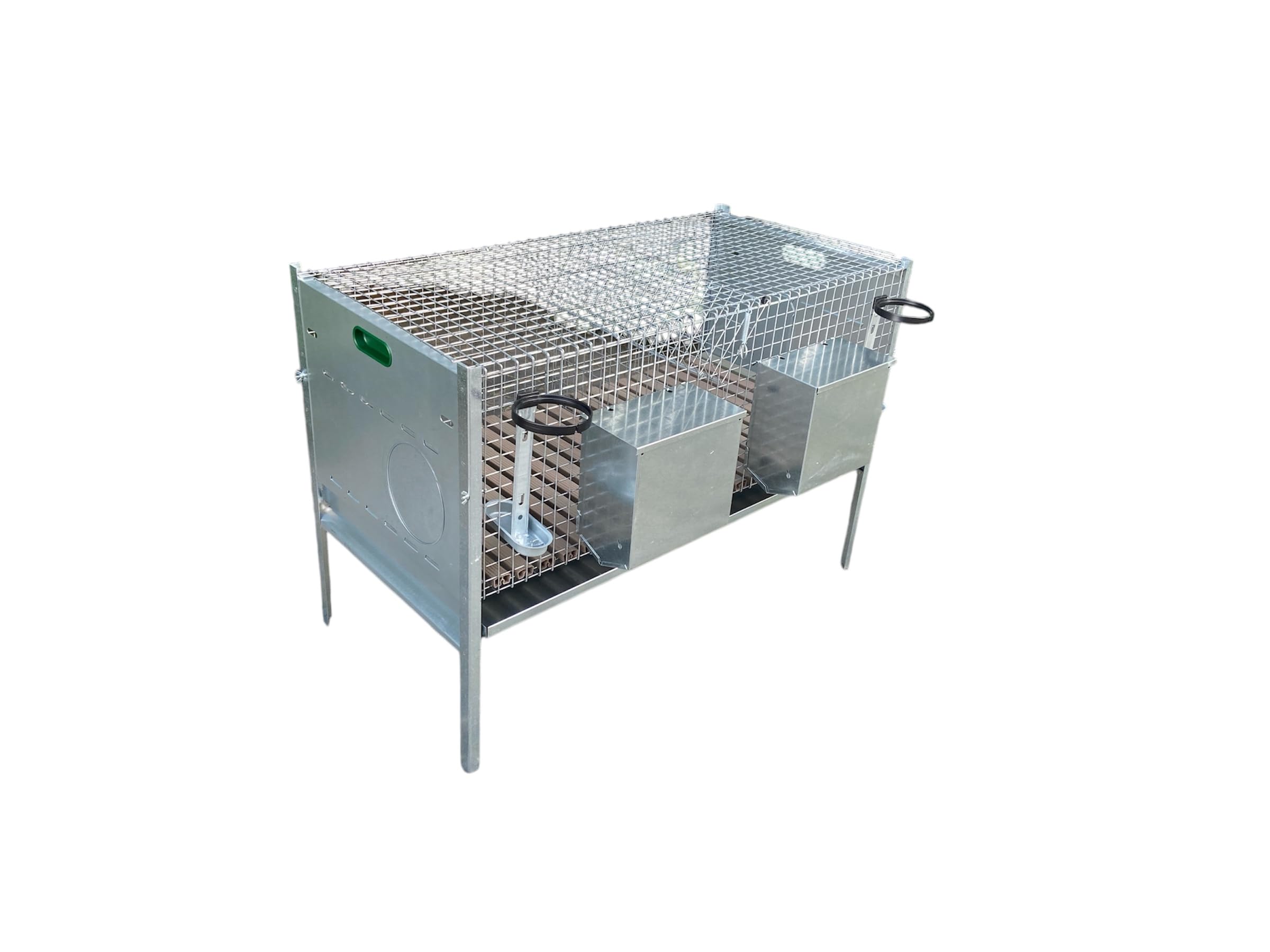 Conigliera gabbia per conigli zincata 100x55x70