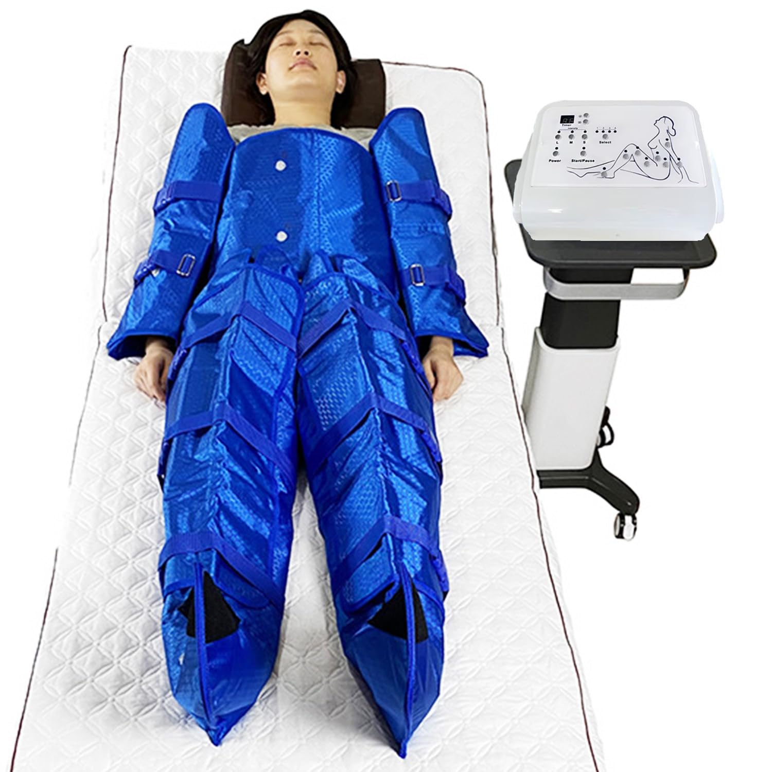Pressoterapia per Casa,Linfodrenaggio, Professionale, Apparecchio Massaggiatore,Gambe E Piedi,Kit Slim Body,Pressoterapia Linfodrenaggio Anti Cellulite