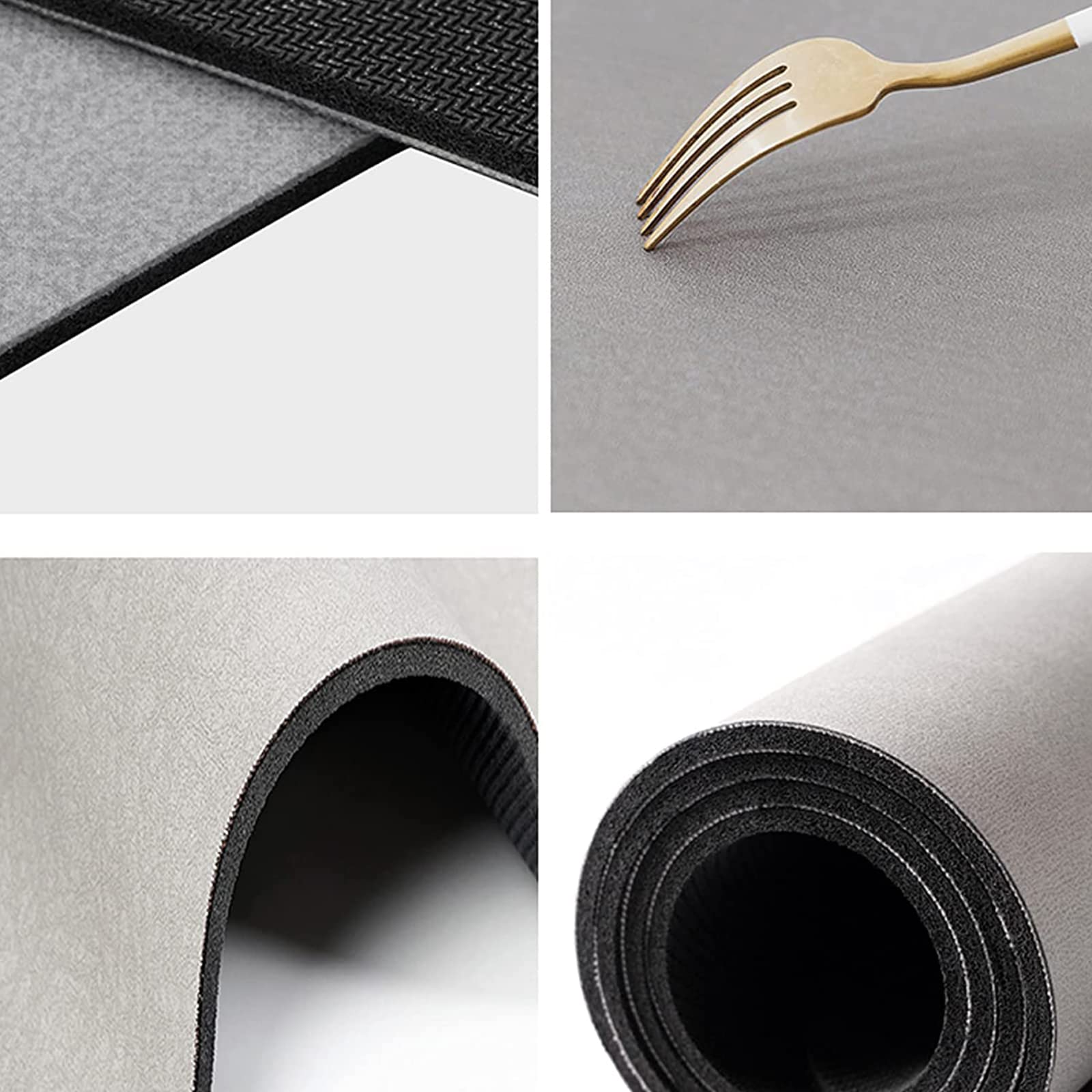 Tappetino Da Doccia Curvo Antiscivolo – Angolare Semicircolare Per Vasca, Morbido E Assorbente, Lavabile, 60x100 Cm (Blu)