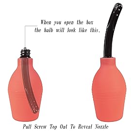 Abyclean Anal Douche Enema Bulb Vaginal Douche Enema Cleaner for Womens or Mans Health (310ml Red)