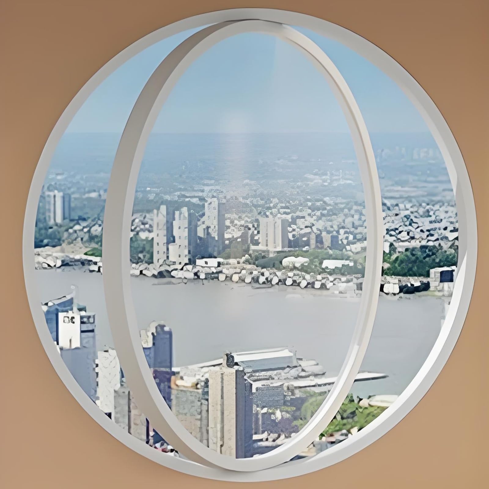 Ventanas Redondas giratorias de Cristal, Ventana Tipo Ojo de Buey giratoria con Cristal Templado, Ventana abatible giratoria con lámina de protección Solar y Guantes Personalizados para baño