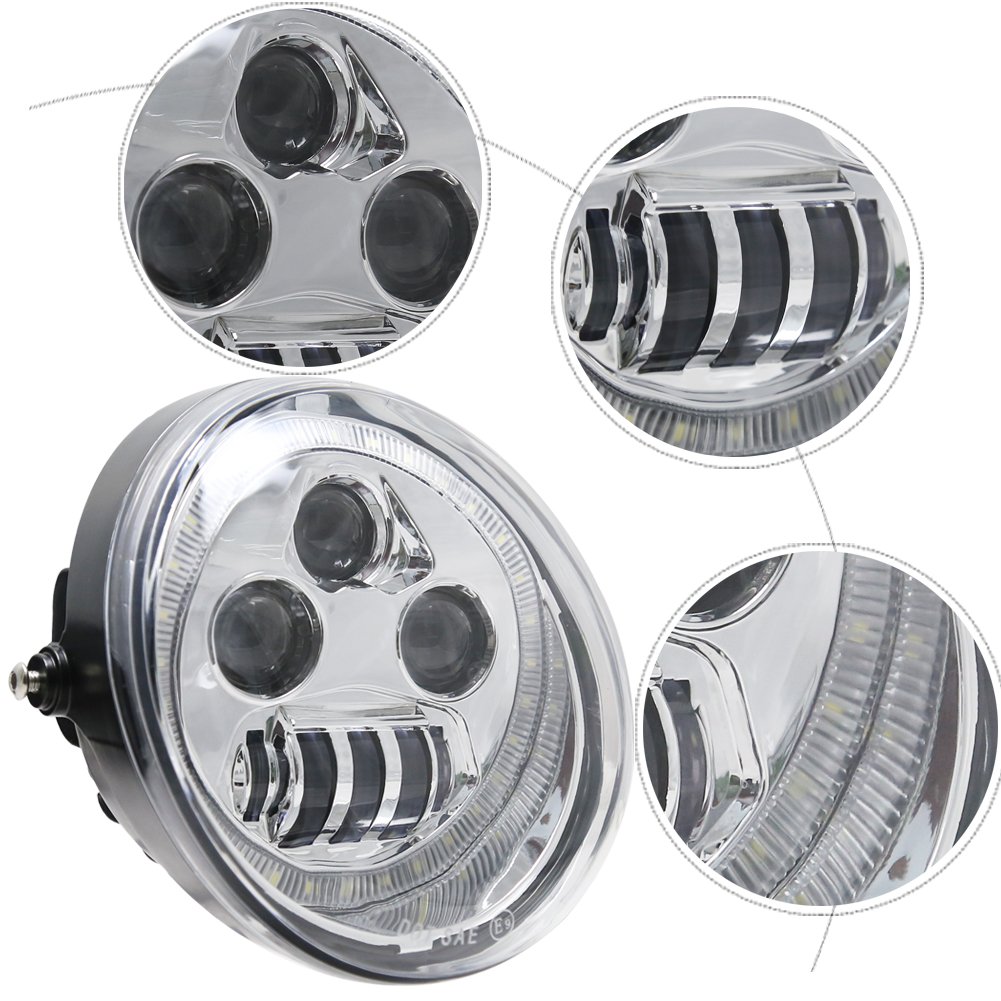 New DRL Angel Eye LED Headlight For HarleyDavidson VRSCA VRod VRod