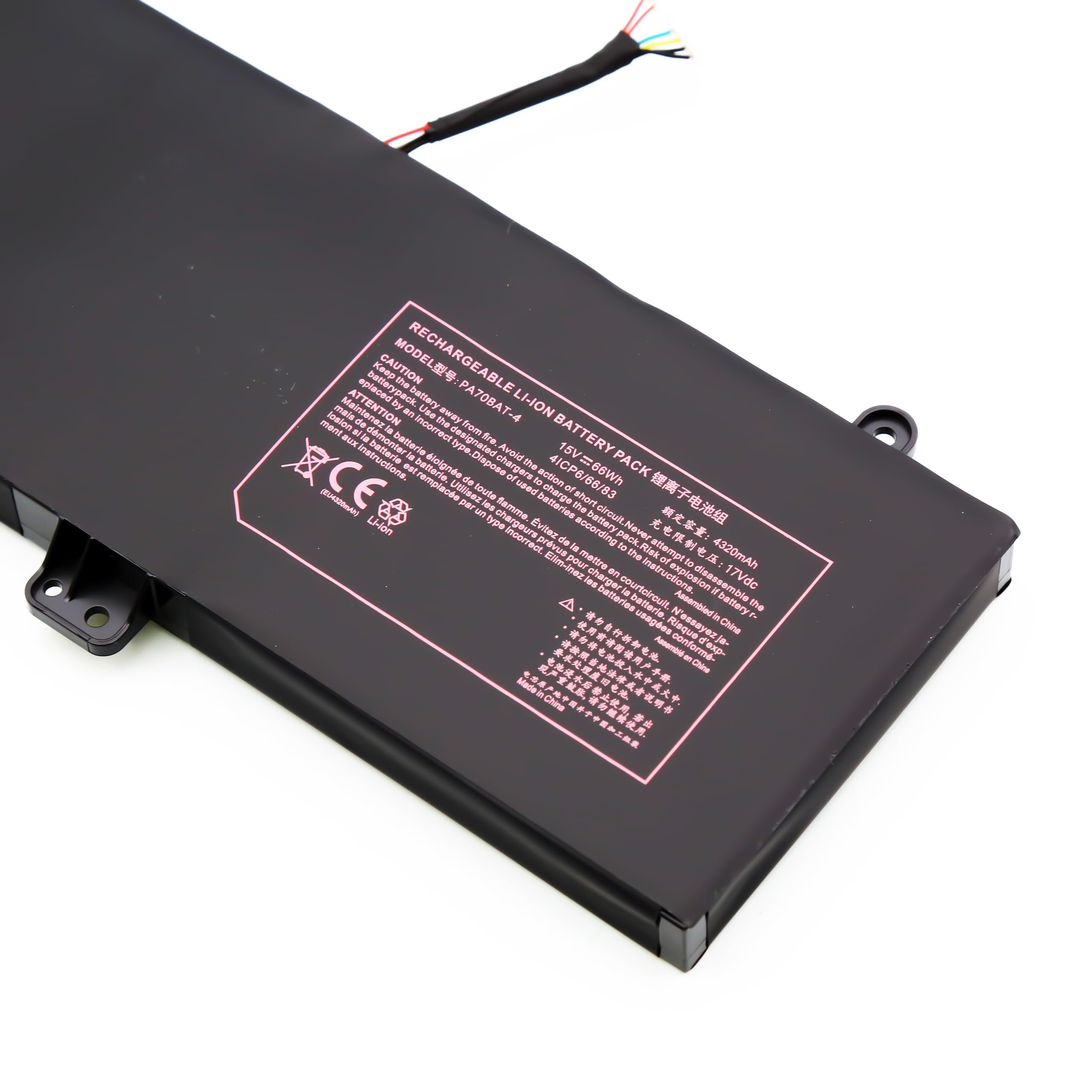 BLESYS PA70BAT-4 bateria do Clevo PA70HP6-G PA70HS-G PA71HP6-G PA71HS-G Laptop 6-87-PA70S-61B00 6-87-PA70S-62B01 4ICP6/66/83 15V 66Wh