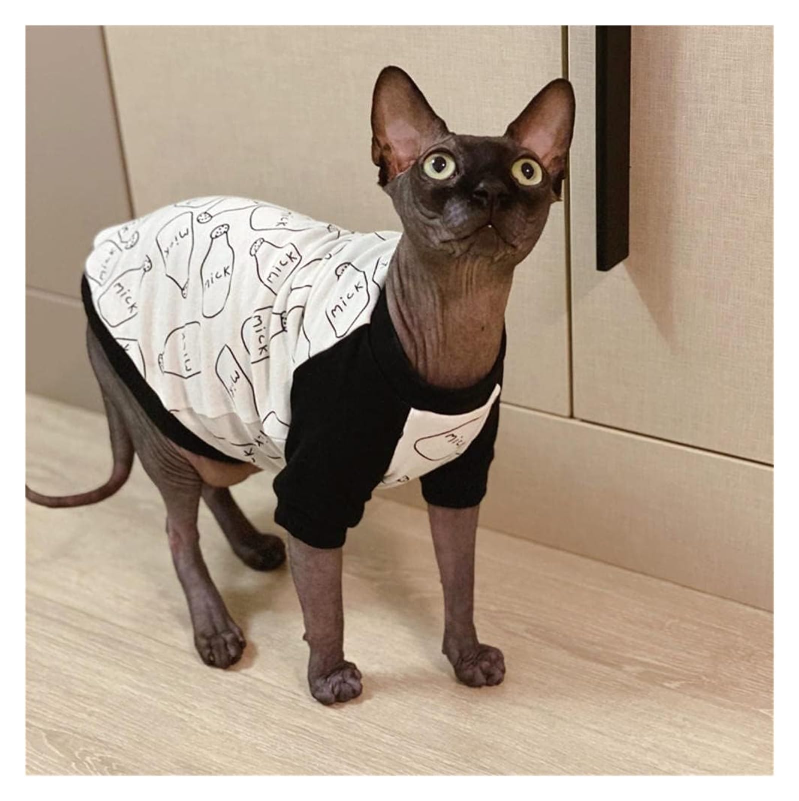 SPHYNX Mao Cat Clothes, wiosenno-letnia koszulka z kotem, Shooter Comfort,Odzież dla kotów(L)
