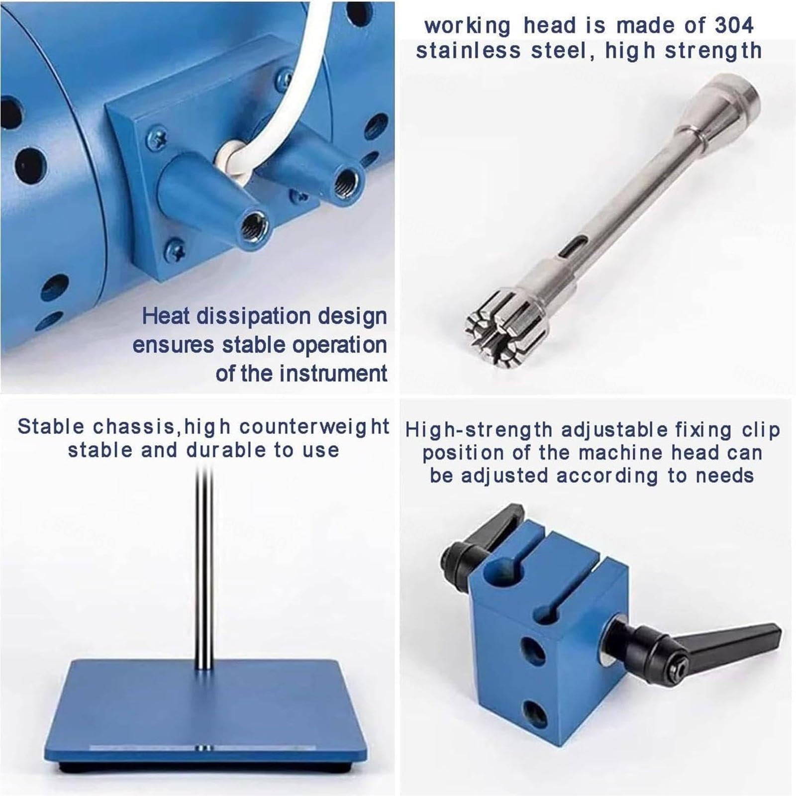 Homogeneizador de alta velocidad, 2000-28000 rpm, mezclador agitador superior ajustable para dispersión de laboratorio, temporizador de 0 a 6000 minutos, 36 G