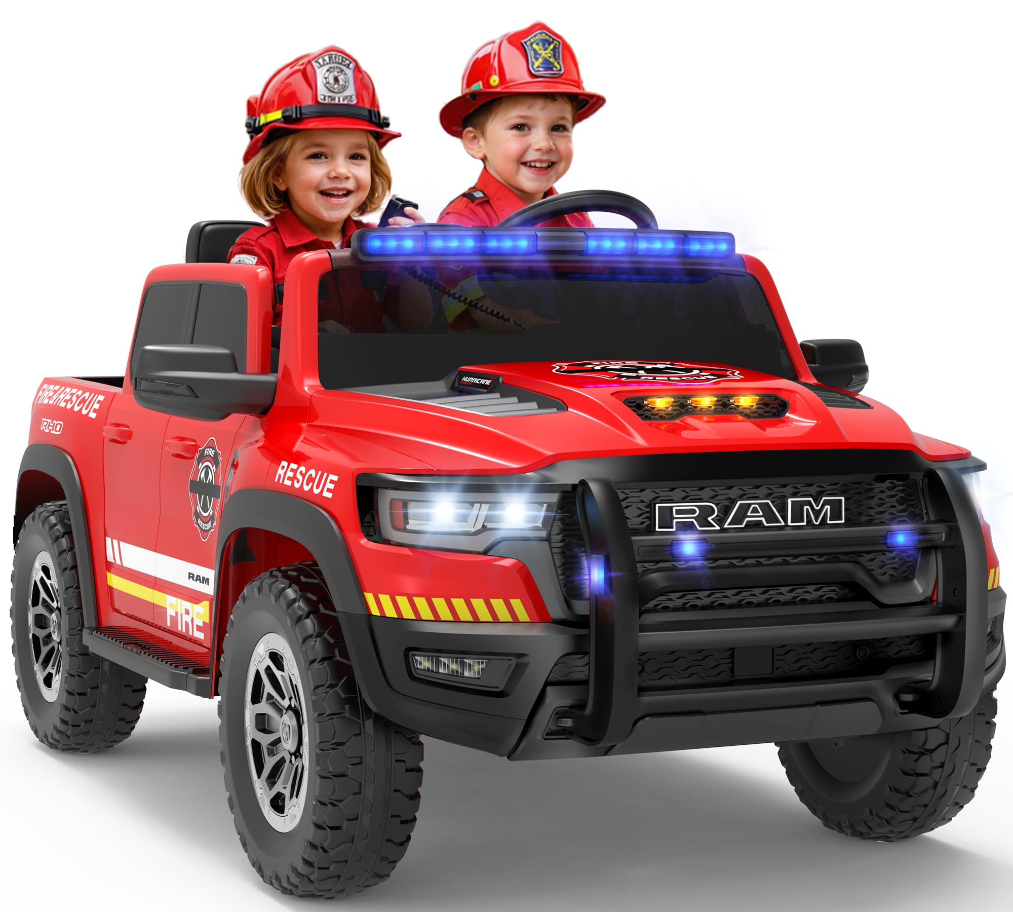 First Ride On Licensed Ram 1500 RHO 24V Kids Ride on Fire Truck