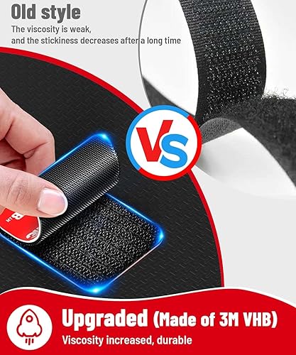 Miniatura 5 de Tiras de Gancho y Bucle con Súper Adhesivo Resistente, Hechas de 3M, Resistentes al Calor, Impermeables, para Uso en Exteriores o Interiores, 16