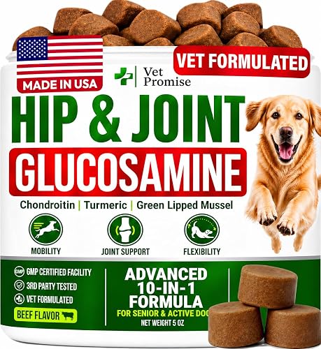 Glucosamine Hip & Joint Supplement for Dogs - Chews with Chondroitin & MSM