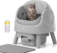 Mimfam AS11 Automatic Self-Cleaning Litter Box: 4 Pairs IR Sensors, Open-Top for Multi-Cat Homes, 10L Waste Bin, Ultra-Quiet 32dB, Grey