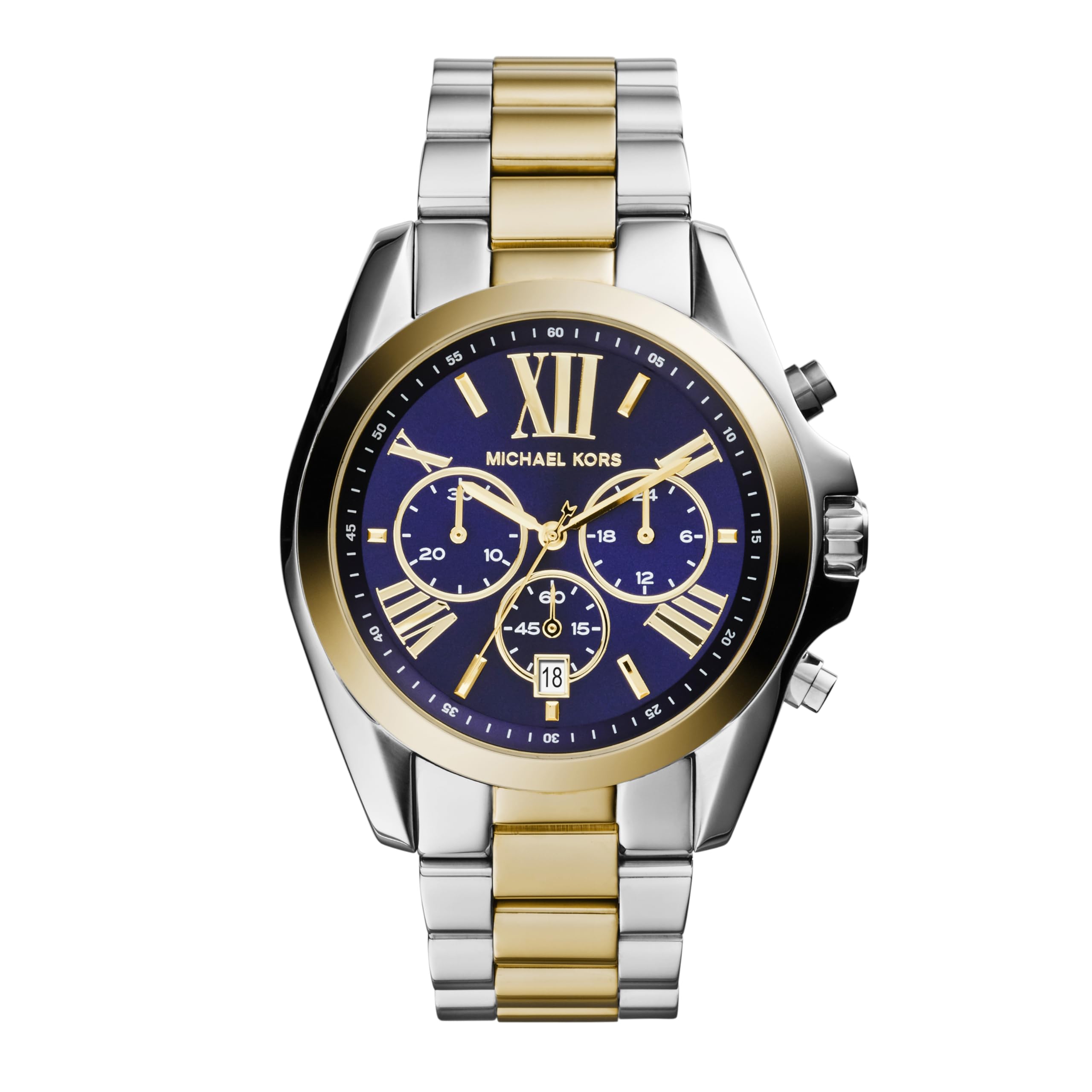 Michael Kors Bradshaw Watch für Damen, 43mm Quarz-Chronographenwerk mit Edelstahlarmband