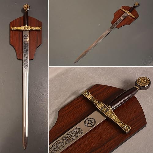 Miniatura 6 de Espada medieval King Arthur Excalibur de 42 pulgadas con placa de exhibición