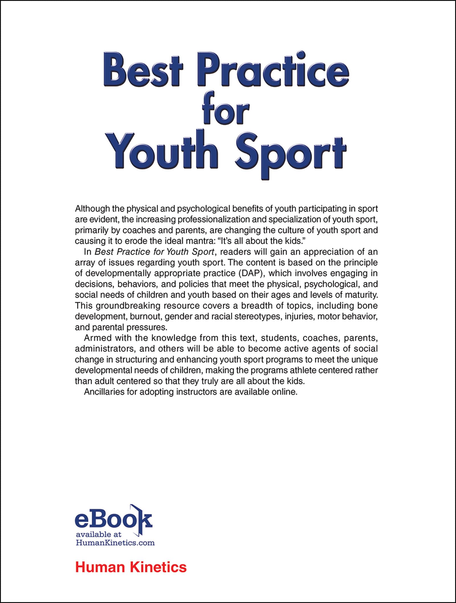 Best Practice for Youth Sport