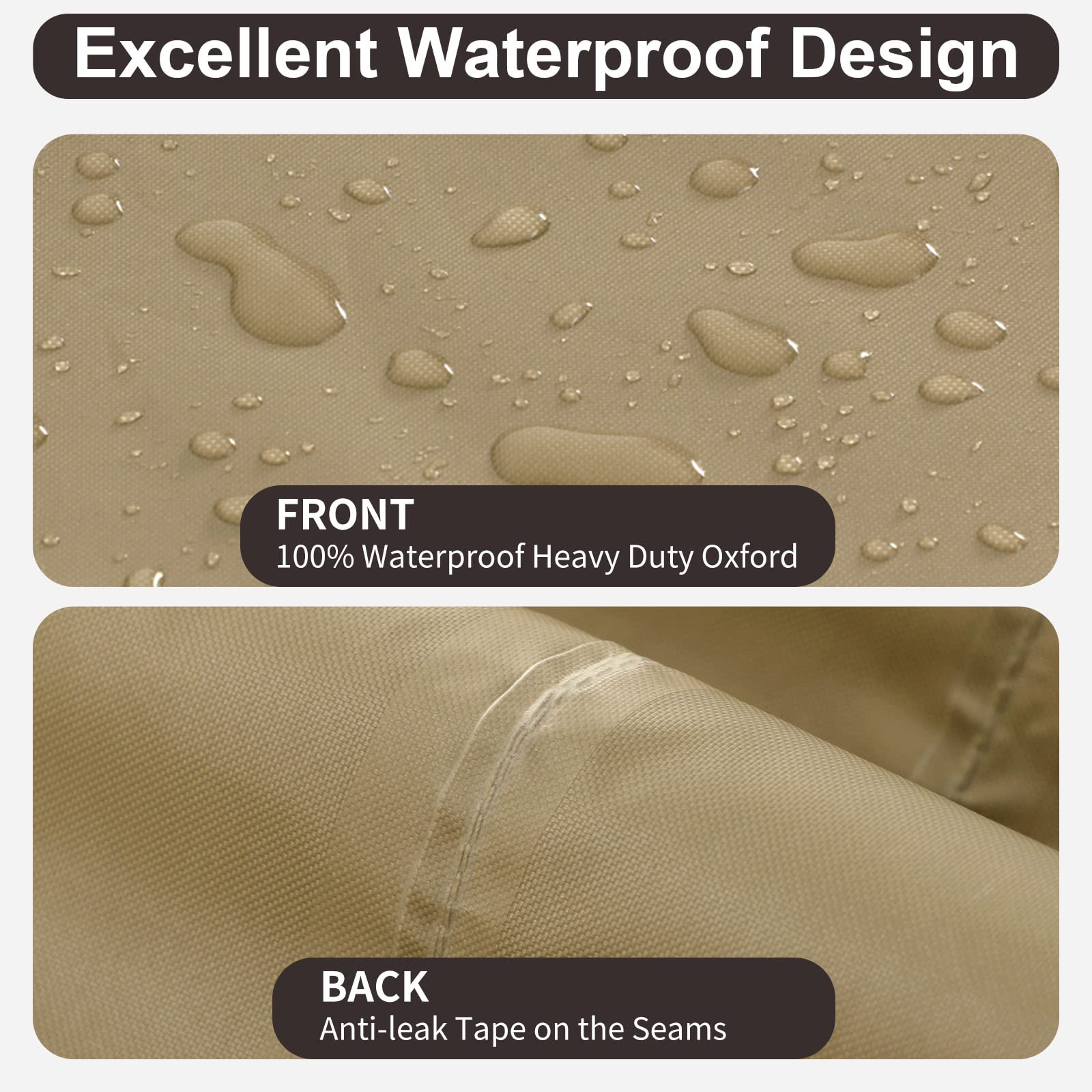 Voile D'ombrage Rectangulaire, Imperméable, Coupe-vent Et Anti-UV Pour Patio, Jardin, Terrasse