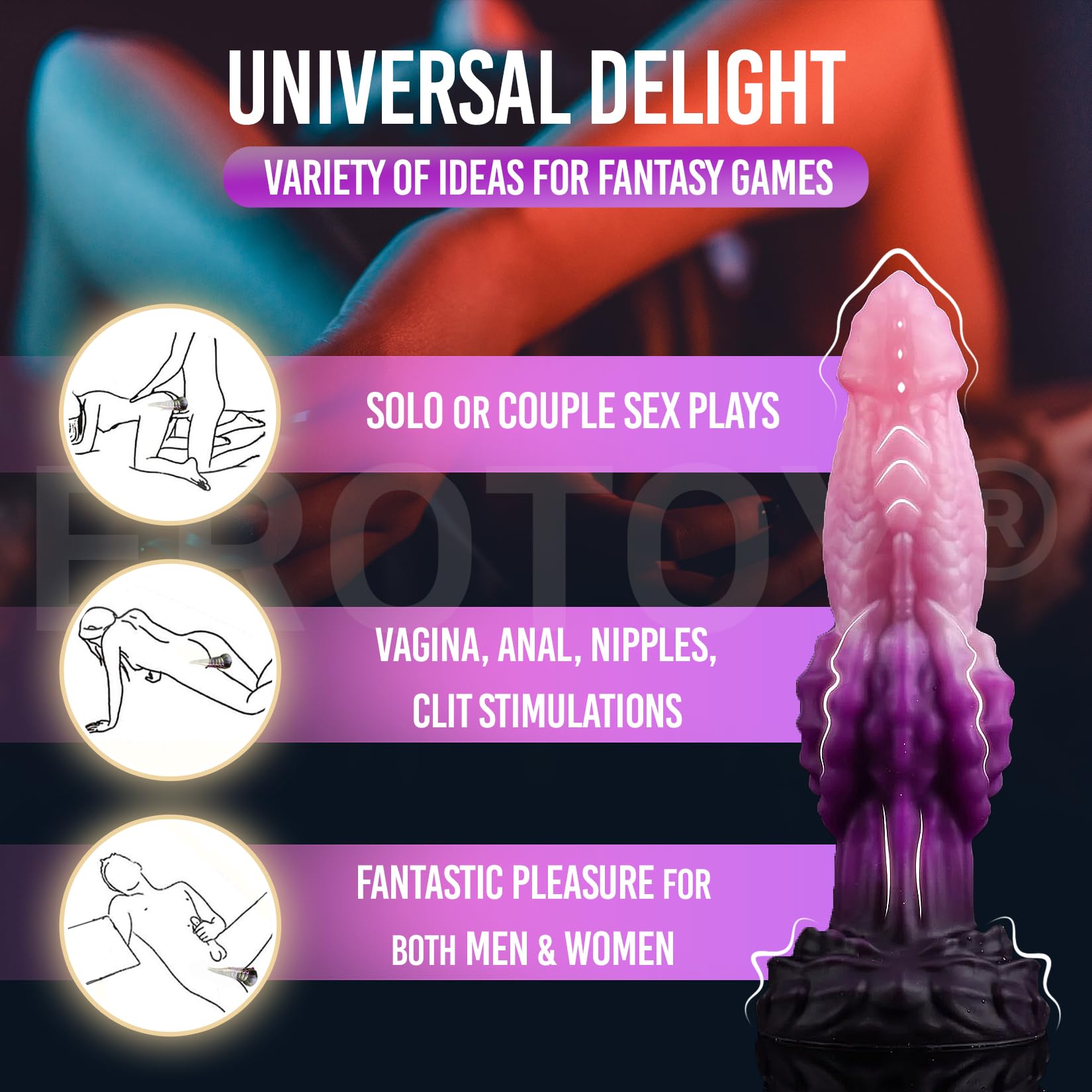 9" Thick Fantasy Monster Dildo with Knot U & G-spot Dragon Dildo with Suction Cup, Long Anal Plug Adult Sex Toys & Games for Women Men Couples (): Drakopod
