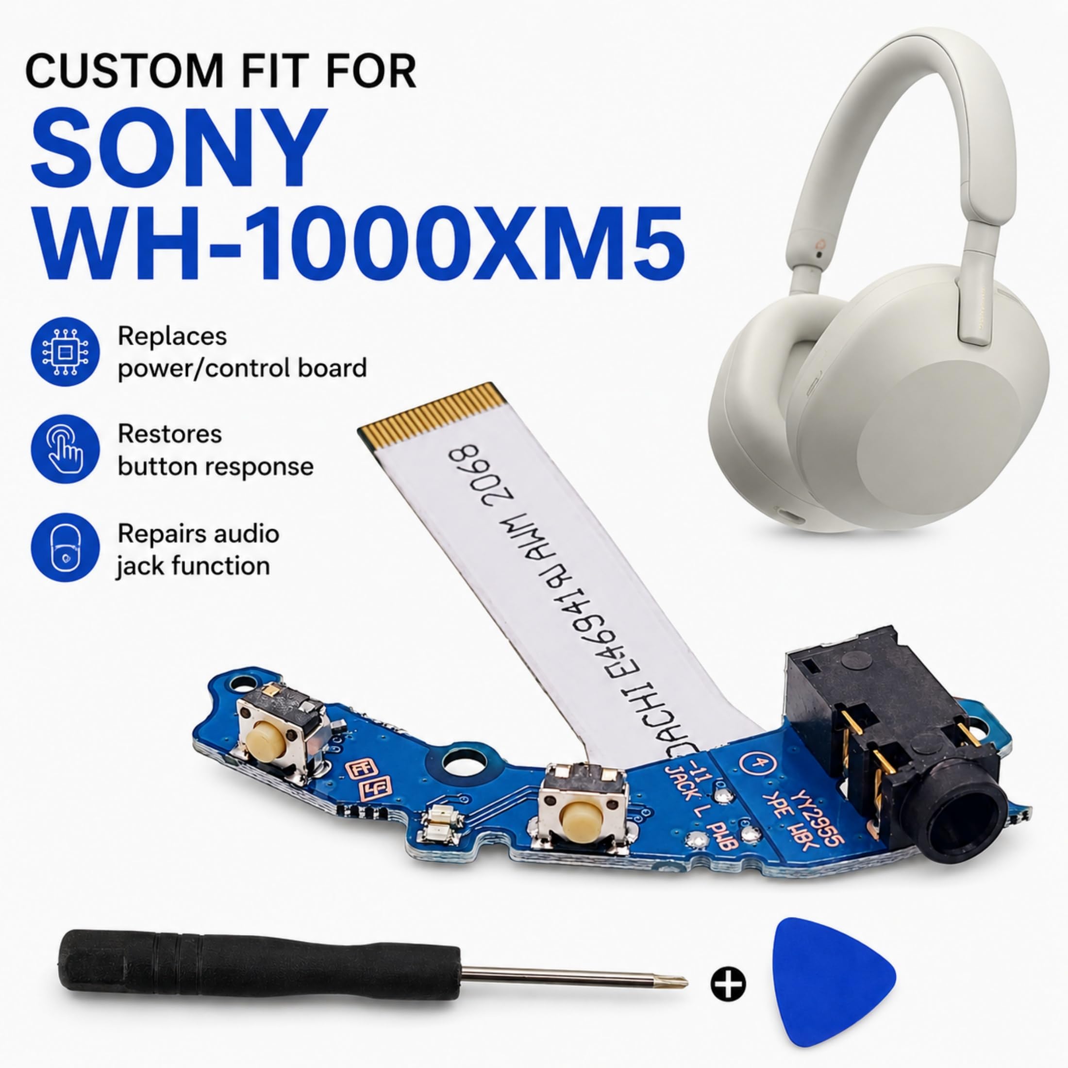 SONY WH-1000XM5 再出品 Amazon.com: Power Button & Control Board Repair Kit Fits Sony WH