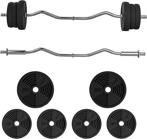 Ensemble d'haltères 25 kg Total Barre d'haltère avec Di SPORTNOW