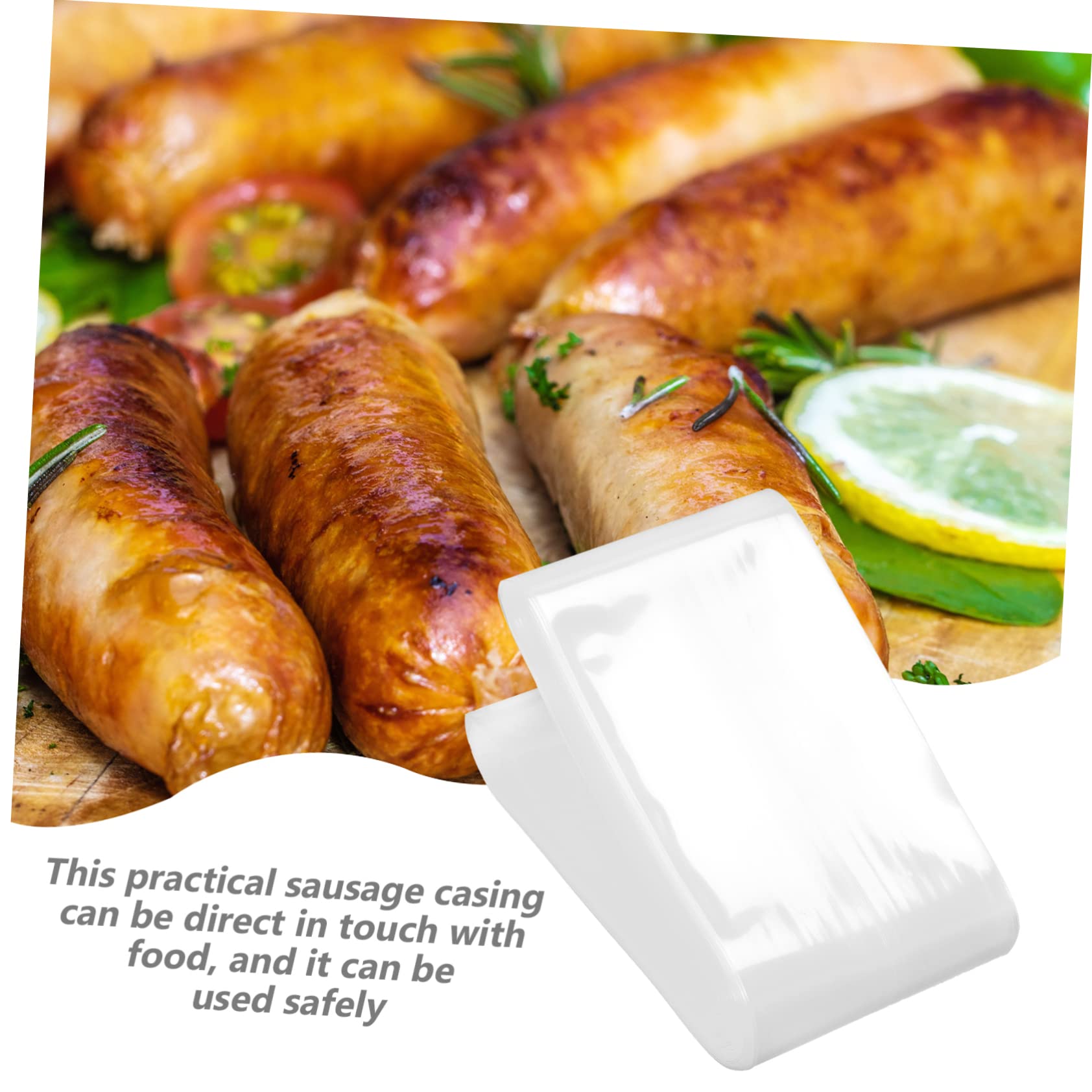 MAGICLULU 4 Stück Wursthülle Haut Hülle Für Die Wurstherstellung Hausgemachte Wursthüllen Geflügelschinkennetz Wursthülle Herstellen Wurstzubehör Fleischhülle Hund Hotdog Plastik Transparent