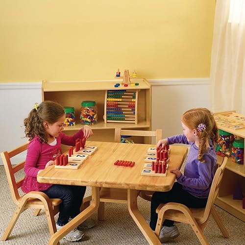 Miniatura 7 de Tableros de números de madera con texto en inglés Excellerations de 25 x 5 pulgadas juguete educativo preescolar juguetes para niños escuela en casa