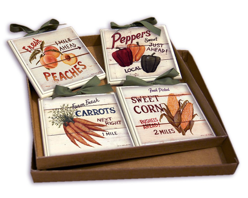 Idea Regalo Set Quadretti Shabby Chic Country ARREDAMENTI Cucina 15x15 Art sr3